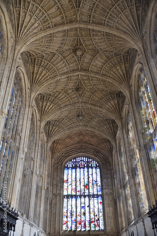Nef gothique de King's Church à Cambridge, Angleterre
