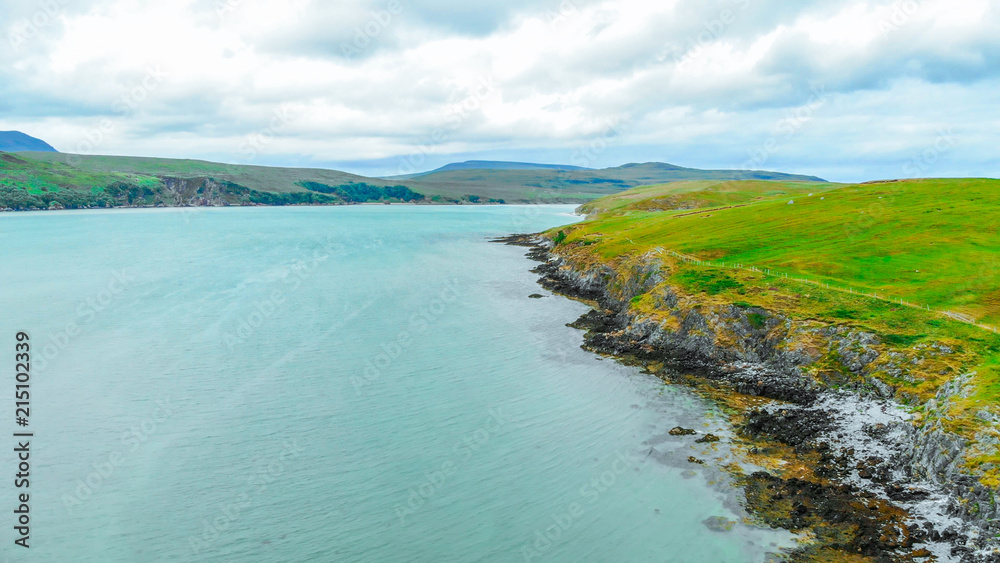 The Kyle of Durness in the Highlands of Scotland - aerial view