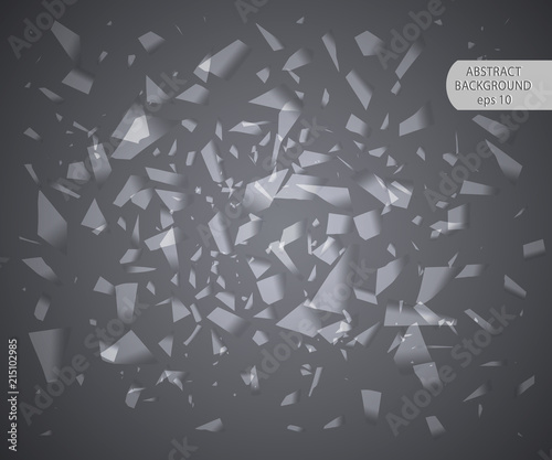 Abstract vector background. Stylish trendy background, special effect of broken glass.