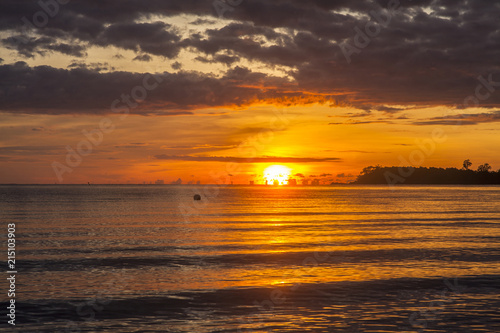 Sunset looking over beach