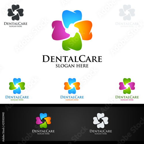 Dental Logo, Dentist stomatology Vector Logo Design