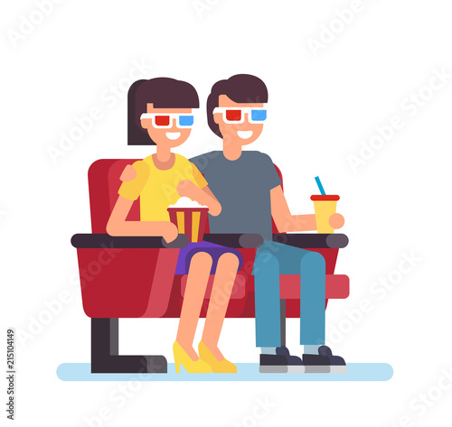 Couple seating in cinema
