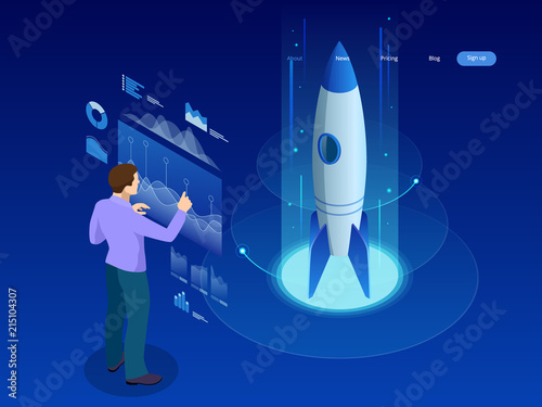 Isometric Businnes Start Up