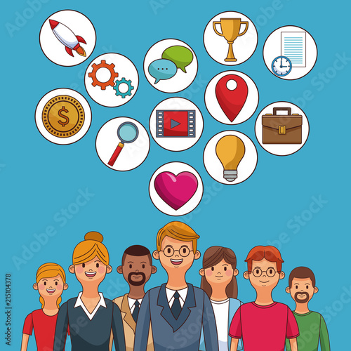 People and social network symbols vector illustration graphic design photo