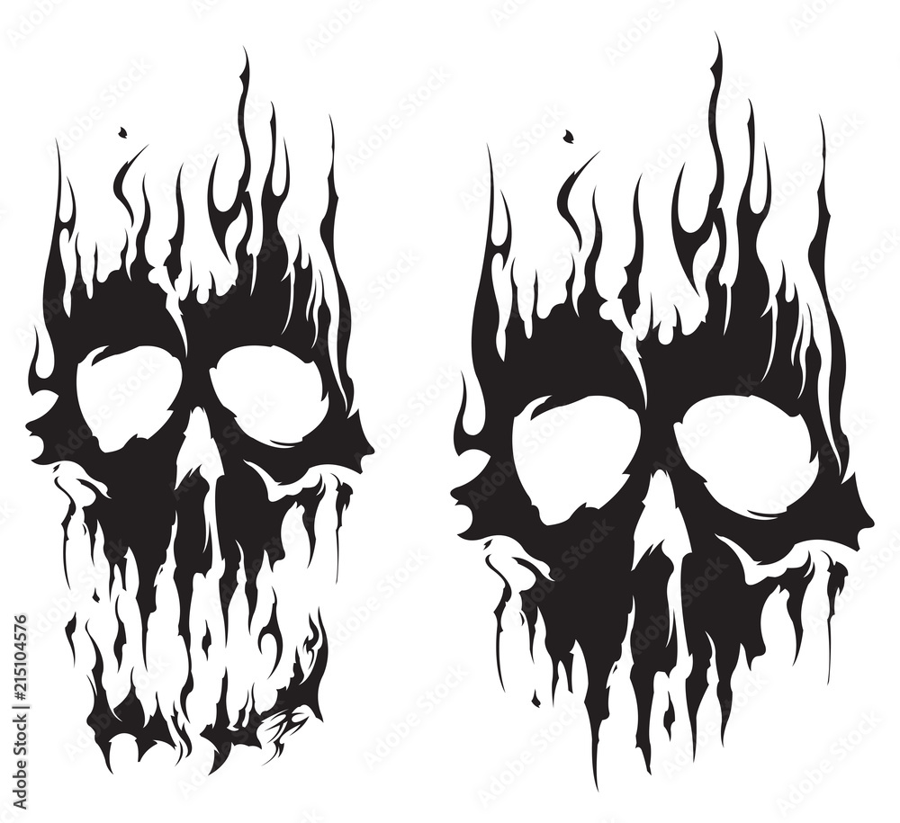 Burnt skull