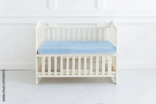 The image of child's bed under the white background