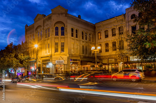 Abstract light flares highlight downtown Asheville.tif