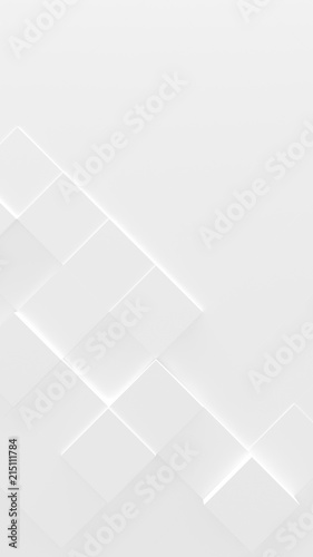 White Tiled Background "Smartphone Wallpaper Format" (3d Illustration)