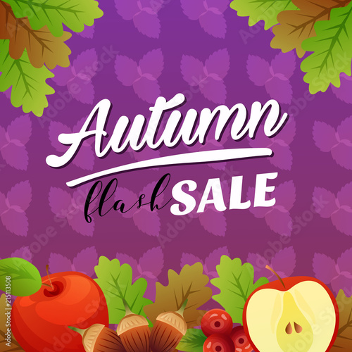 autumn flash sale vivid color with apple