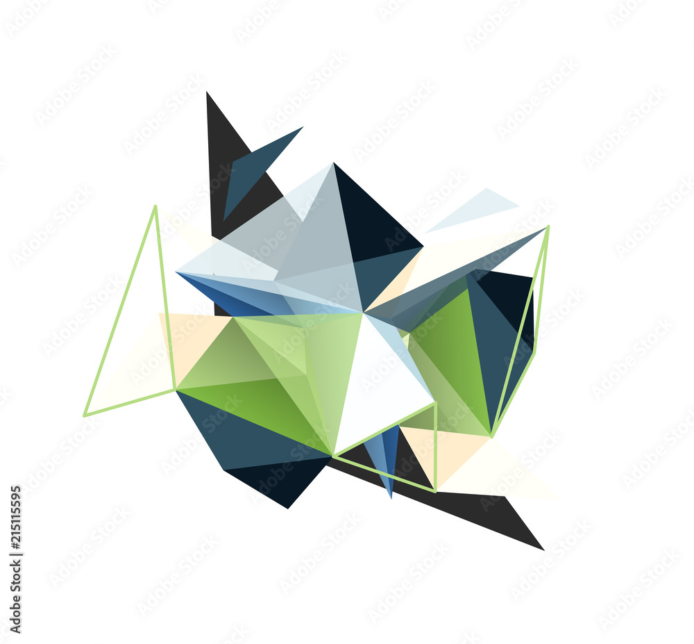 Vector triangle abstract background, low poly concept