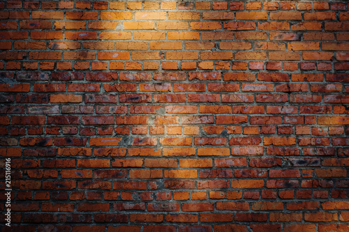 Old red brick wall texture background 