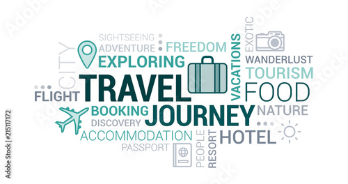 Travel, adventure and tourism tag cloud