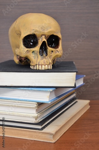 books with human skull