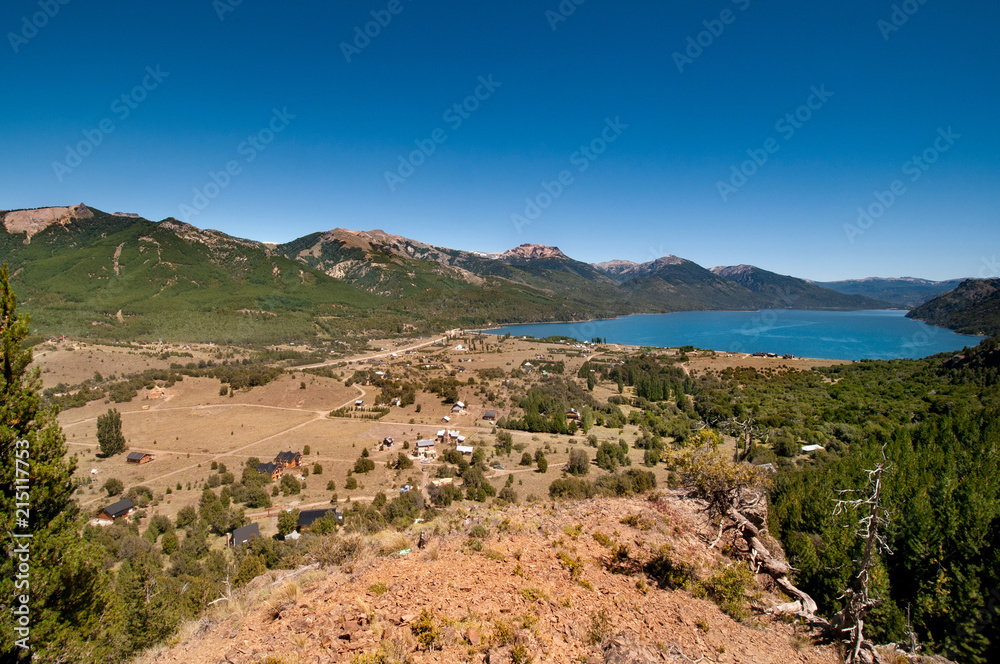 Villa Lago Meliquina ubicada en departamento Lacar, San Martin De los Andes, Neuquen, Argentina.