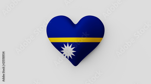 Free Download Corazón bandera Nauru. 3D - GFXLoad