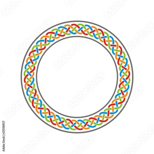 Celtic Knot #5 / Ancient round meander colored in circle