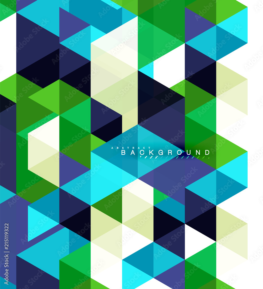Multicolored triangles abstract background, mosaic tiles concept Multicolored triangles abstract background, mosaic tiles concept