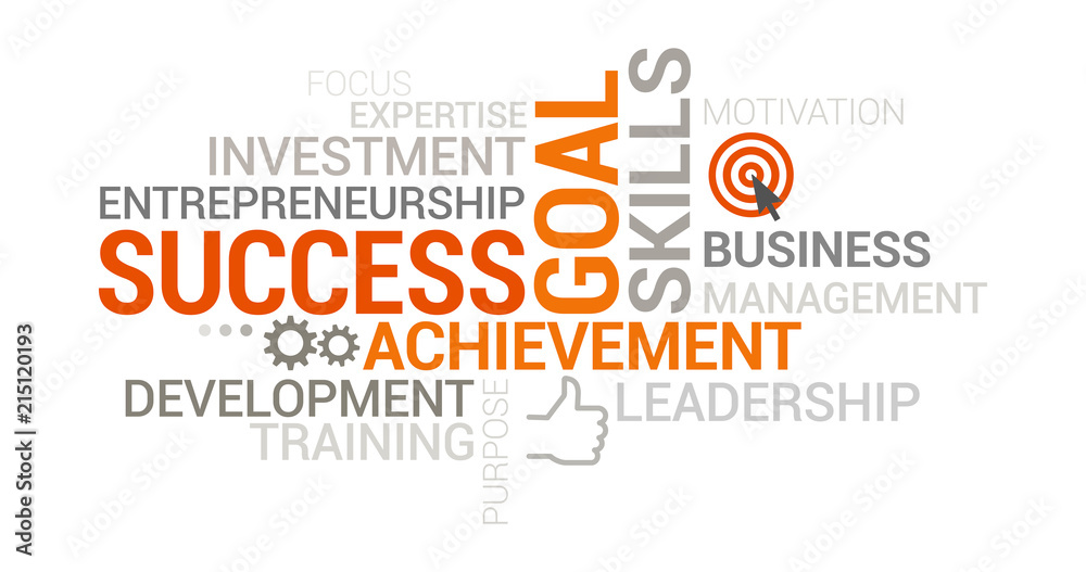 Obraz premium Successful business conceptual tag cloud