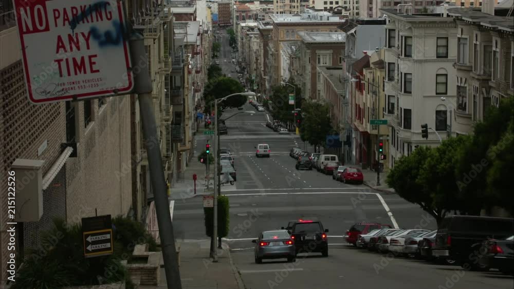 Timelapse of No Parking sign San Francisco California Timelapse of No Parking sign San Francisco California