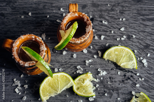 Photography Tequila shots in tarritos