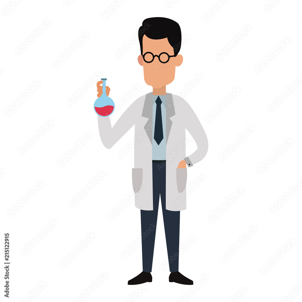 Scientific male avatar vector illustration graphic design Scientific male avatar vector illustration graphic design
