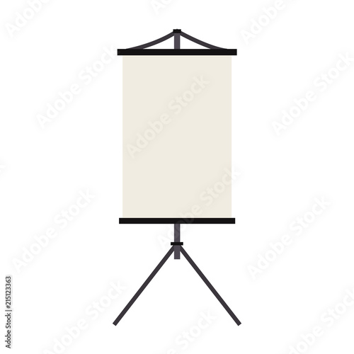 Blank whiteboard isolated vector illustration graphic design