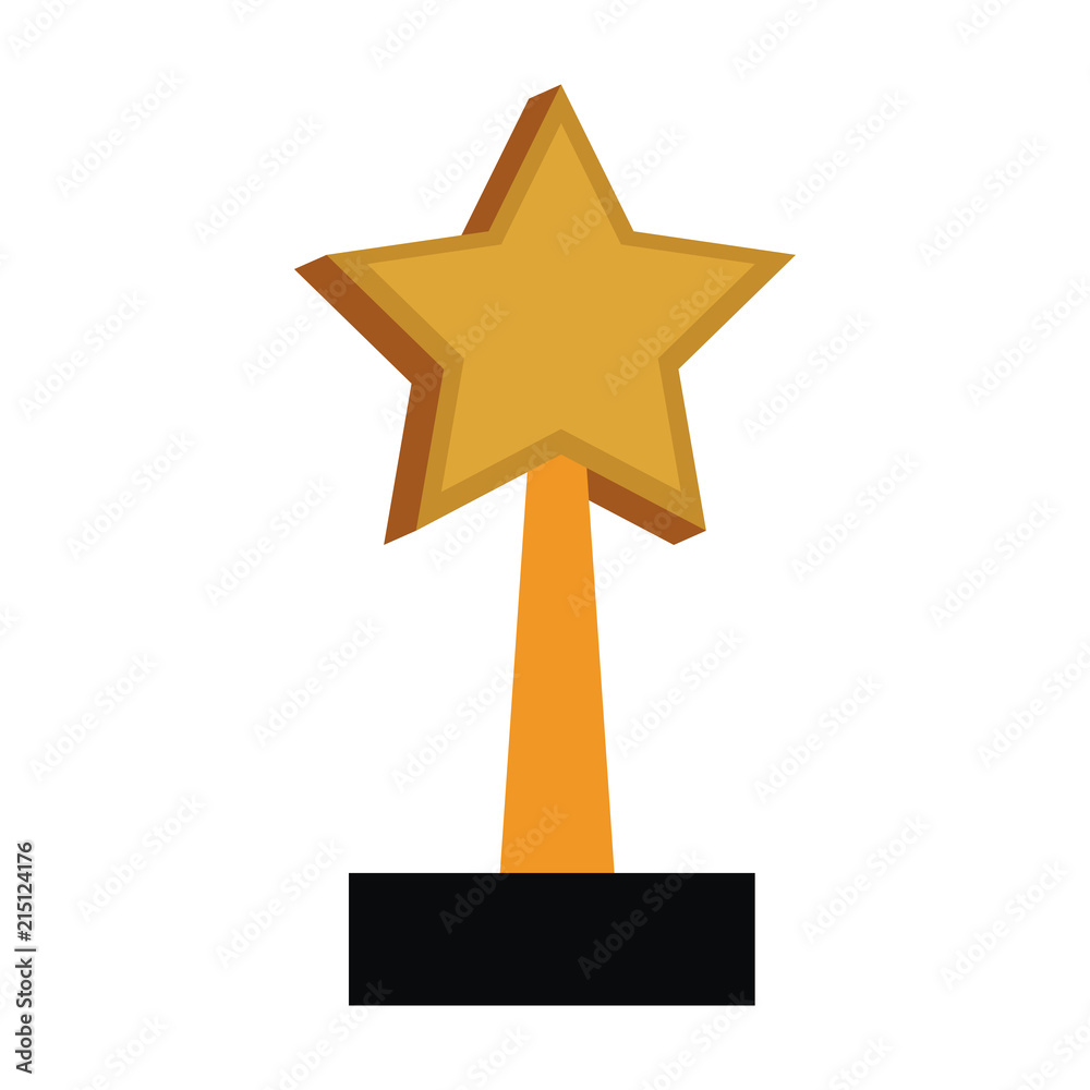 Trophy cup star shape vector illustration graphic design Trophy cup star shape vector illustration graphic design