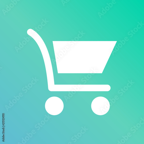 icono verde azul carro de la compra comercio