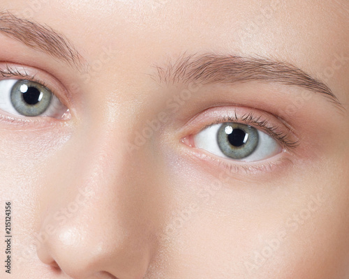 Close up of face of beautiful young woman