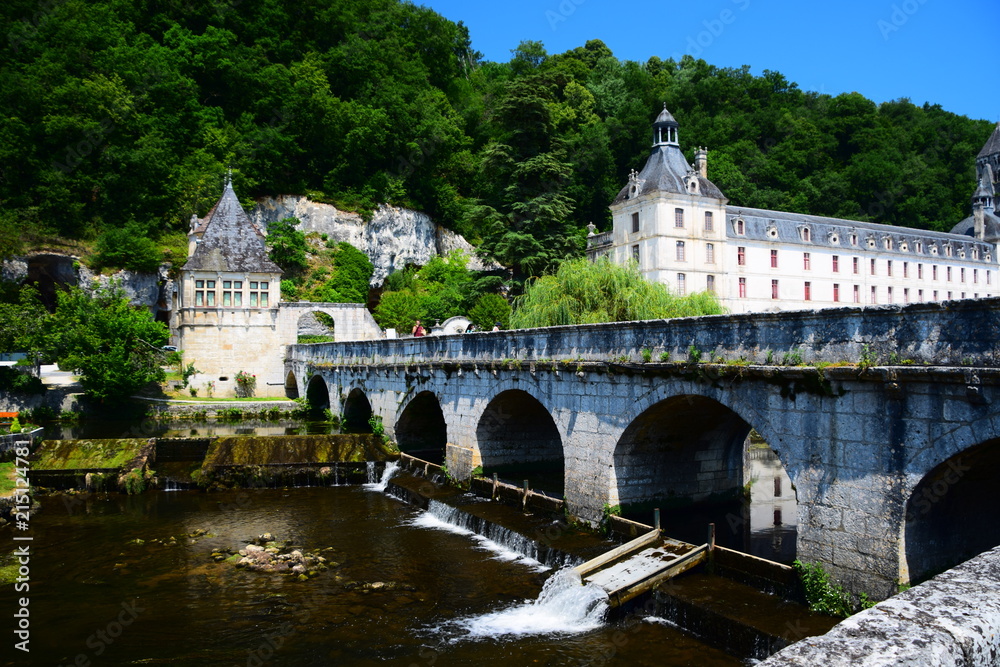 The lovely town of Brantome in the Dordogne region of Southwest France in summer The lovely town of Brantome in the Dordogne region of Southwest France in summer