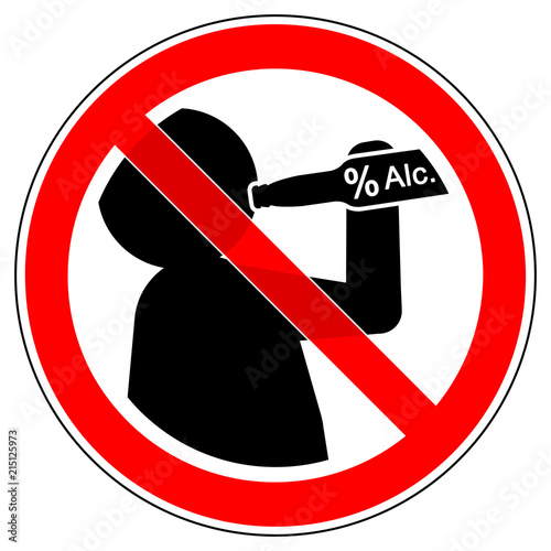 srr404 SignRoundRed - german - Verbot: Alkoholverbot / Alkohol trinken verboten - english - Prohibition: Drinking Alcohol in this area is prohibited - xxl g6350