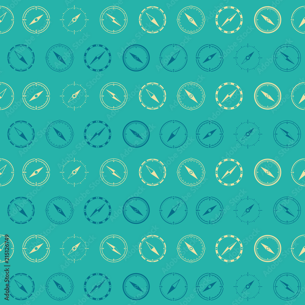 Seamless pattern with compass for your design Seamless pattern with compass for your design