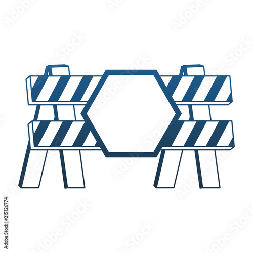 Under construction barrier vector illustration graphic design