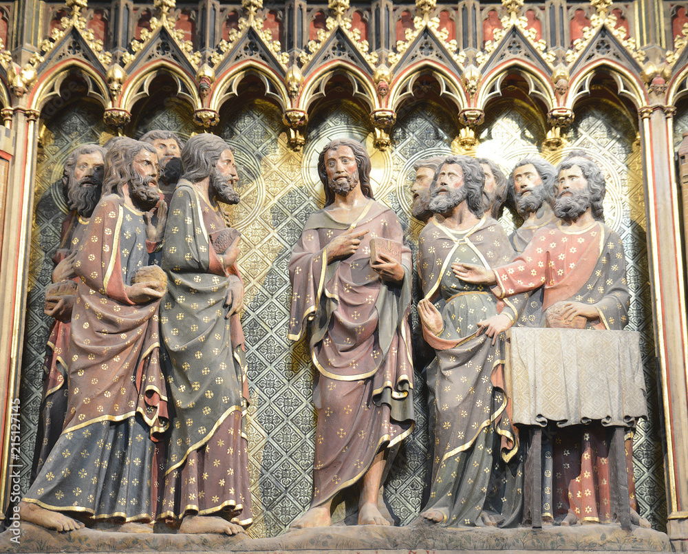 Religious Scenes inside Notre Dame Cathedral