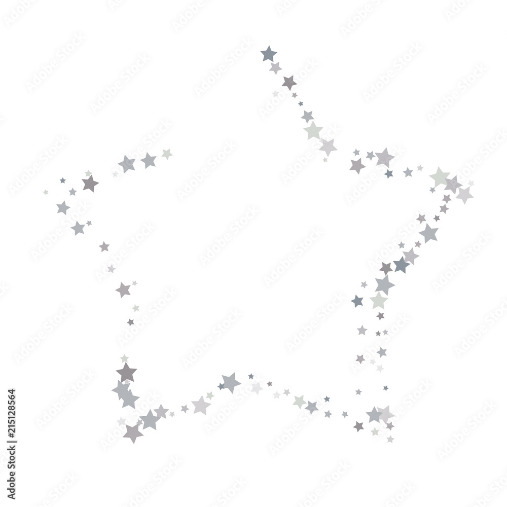 Silver star vector banner. Simple form. Template , card, vip, exclusive, certificate, gift luxury privilege voucher store present shopping Silver star vector banner. Simple form. Template , card, vip, exclusive, certificate, gift luxury privilege voucher store present shopping