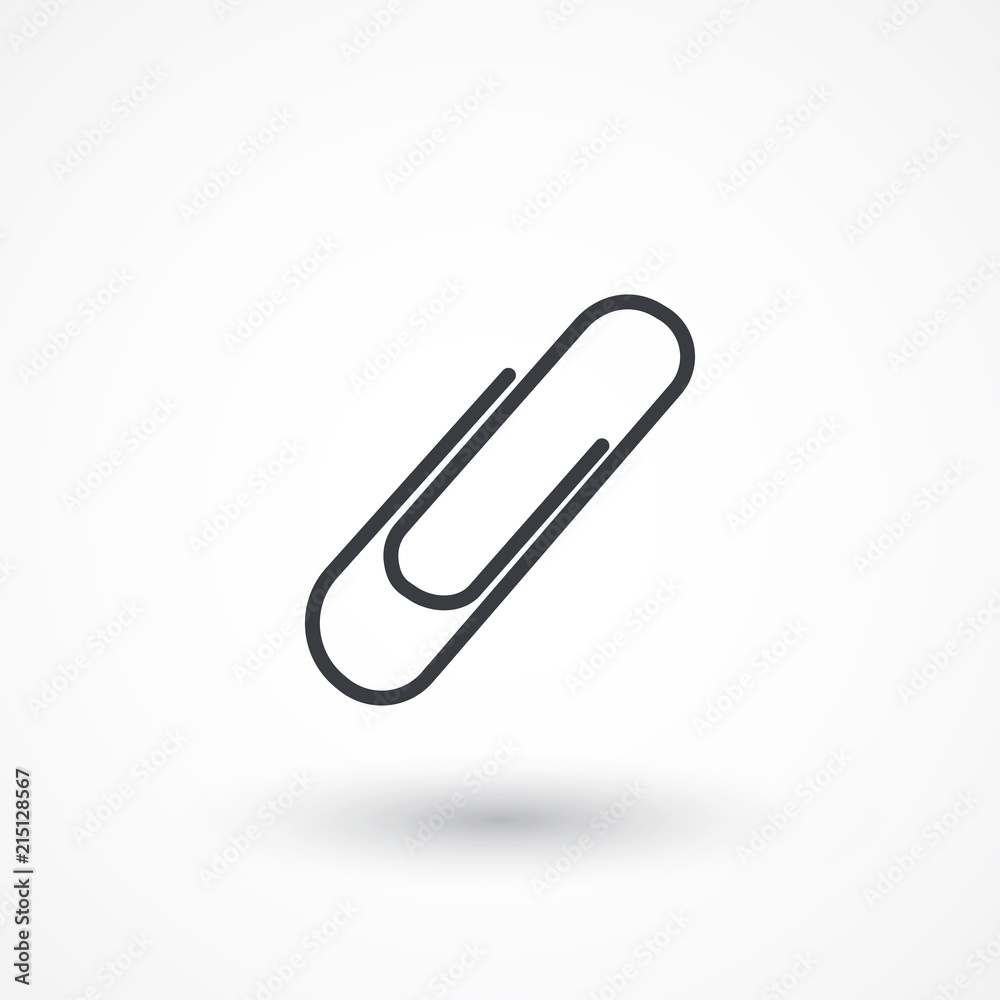 Paper clip web flat icon. Flat design style Paper clip web flat icon. Flat design style