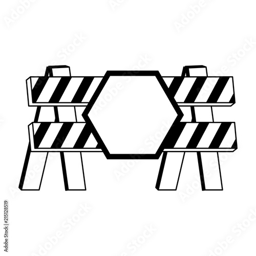 Under construction barrier vector illustration graphic design
