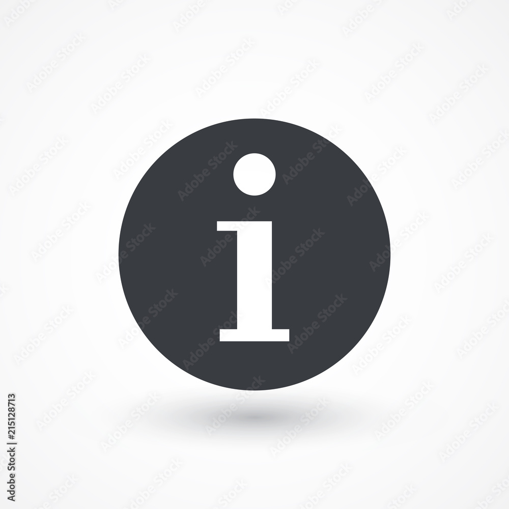 Flat long shadow icon of info Flat long shadow icon of info