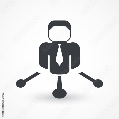 Businessman links icon