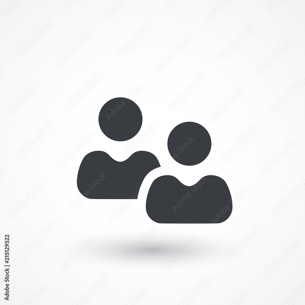 social network button. Users icon design element social network button. Users icon design element