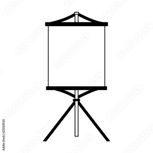 Blank whiteboard isolated vector illustration graphic design