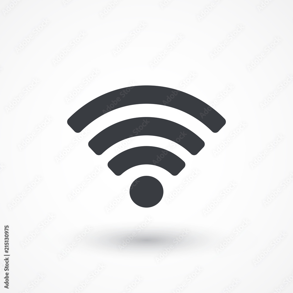 Wifi sign. Wi-fi symbol. Wireless Network icon. Wifi zone. Flat style design icon Wifi sign. Wi-fi symbol. Wireless Network icon. Wifi zone. Flat style design icon
