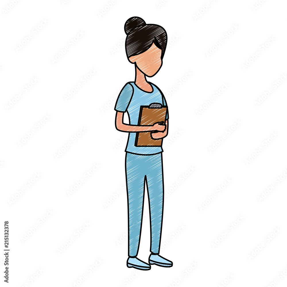 Woman doctor avatar vector illustration graphic design
