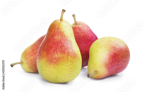 Group of pears isolated on white background