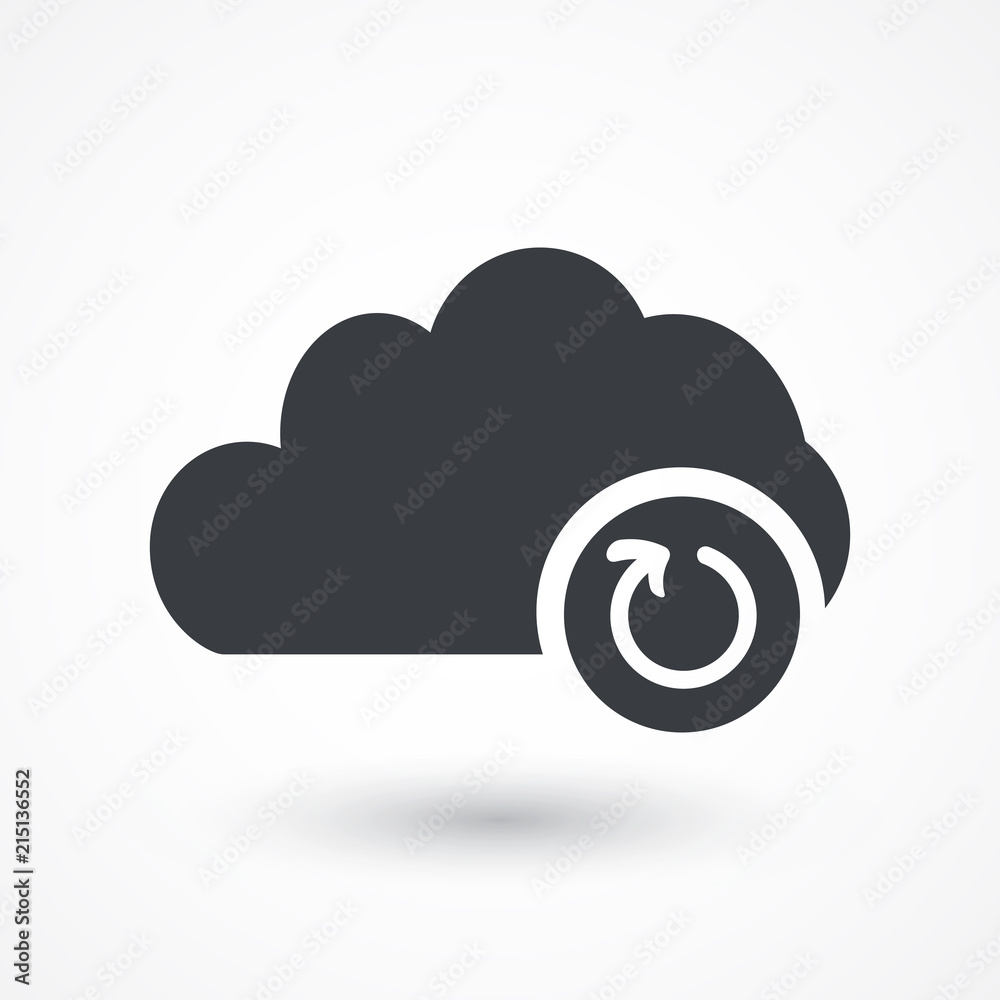 Cloud synchronization icon - web illustration Cloud synchronization icon - web illustration