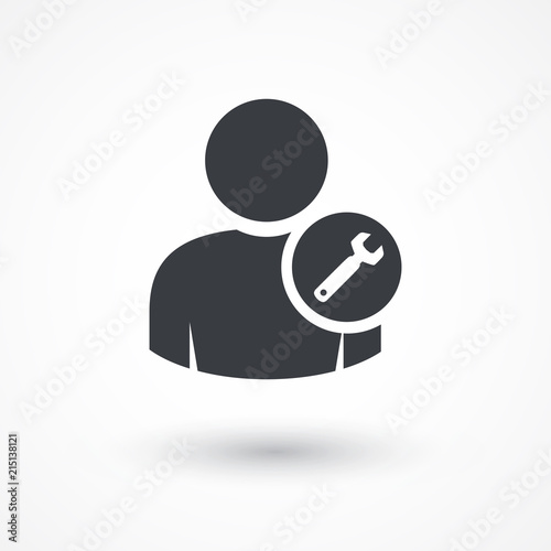 Person with wrench icon
