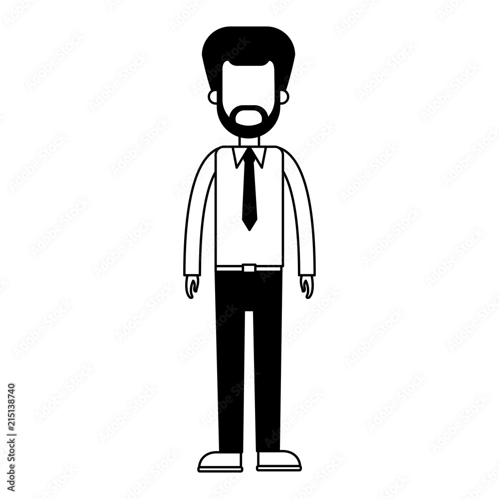 Businessman exectuive avatar cartoon vector illustration graphic design