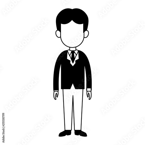 Businessman exectuive avatar cartoon vector illustration graphic design photo