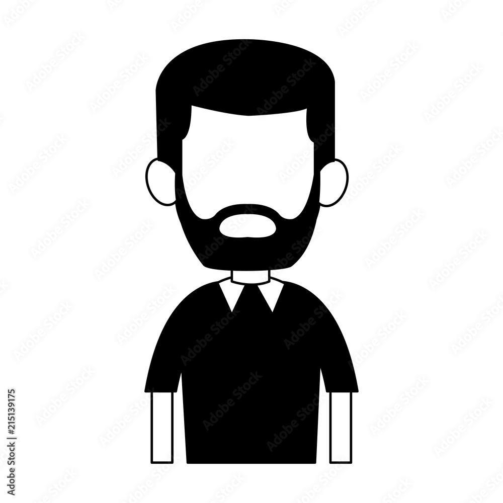 Young man avatar with beard and casual clothes vector illustration graphic design Young man avatar with beard and casual clothes vector illustration graphic design
