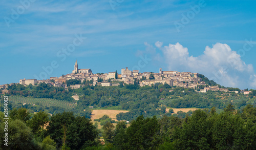 Todi (Umbria, Italy) - The suggestive medieval town of Umbria region, in a summer sunday morning.